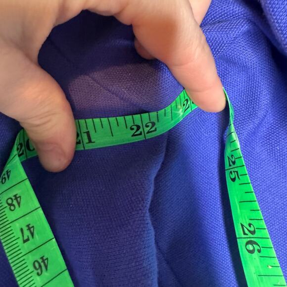 Talbots 20WP Blazer Jacket Bright Royal Blue Cotton Blend with Gold Buttons - Picture 3 of 8